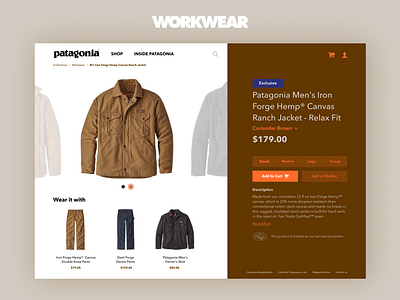 Patagonia Workwear ecommerce patagonia shopping user experience user interface workwear