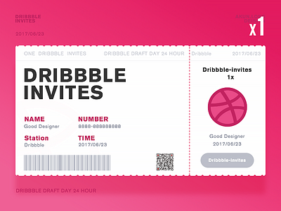 1x Dribbble invites dibbble draft giveaway invitation invite
