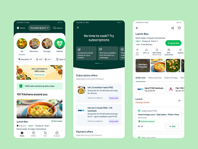 Food subscription app android app mobile ui ux
