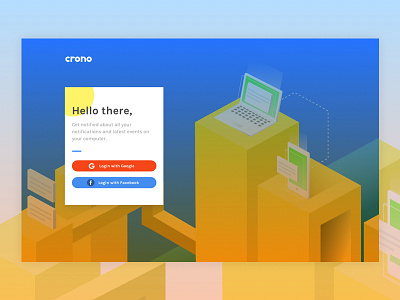 Crono Signup illustration signup ui ux webpage website