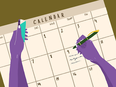Mastering An Advanced Content Calendar calendar design graphic illustration purple pushcrew ui ux visual wingify