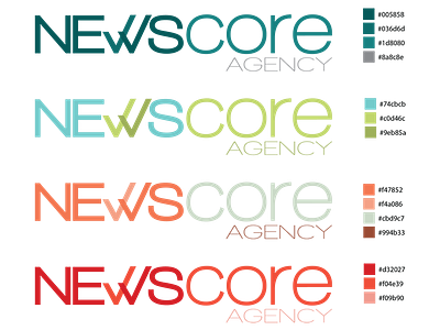 Newscore Logo colos scheme logo news variations