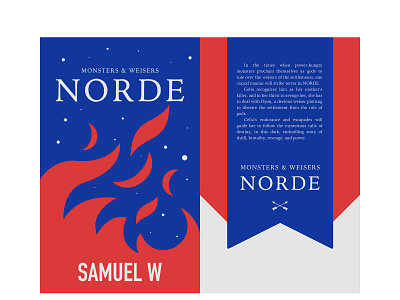 Norde Book Cover bonfire cover art design fire graphic design illustration snow