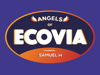 Angels of Ecovia Title Logo book book cover branding childrens story graphic design ill illustration logo story