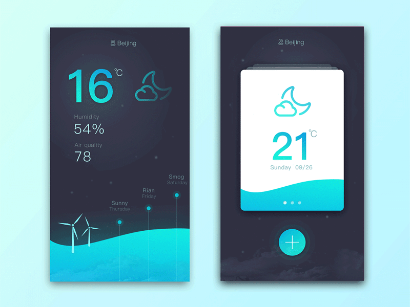 Weather Forecast air quality air temperature app forecast interface weather