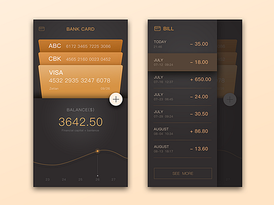 Balance of payments bank card consumption golden payment record ui