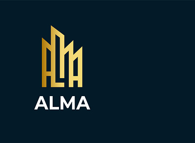 alma logo design graphic design logo vector