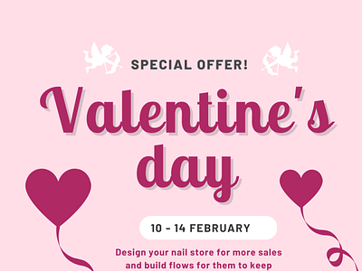 valentines nails 3d animation branding graphic design landing page logo motion graphics shopify store setup ui wix