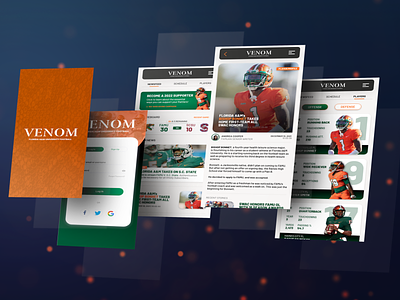 Venom - Florida A&M Football News App UI branding college famu football graphic design ui
