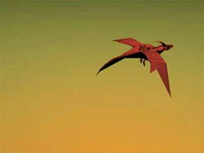Low Poly Dragon Flight animation cinema4d dragon fantasy gif low poly