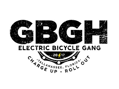 Electric Bike Club logo bicycle bike club branding illustration logo