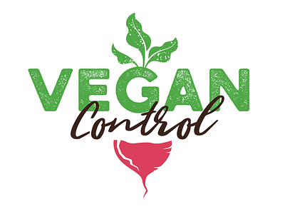 Vegan food service logo design illustration logo vegan