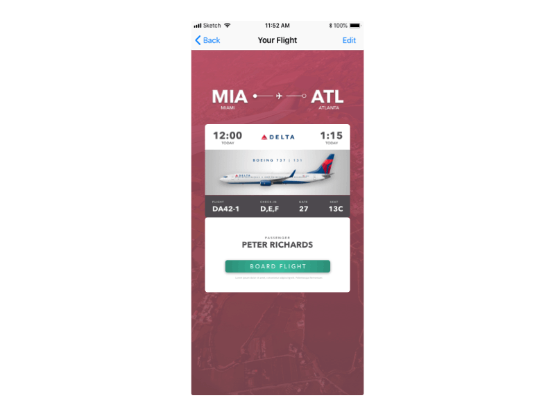 #DAILYUI - Boarding Pass boarding pass air plane ui ux ui design dailyui