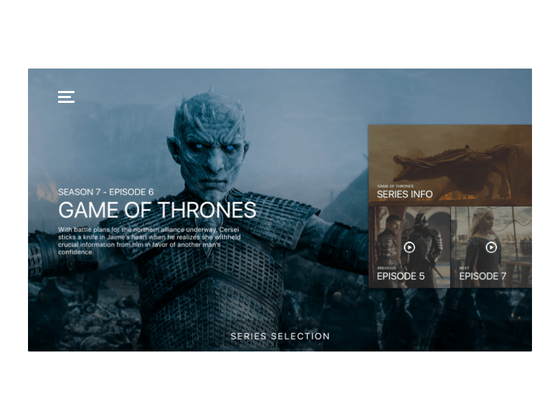 Daily Ui #25 - Smart TV App dailyui design game of thrones movies netflix tv ui ux