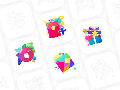 Colorful Icons app color colorful design icon logo sketch app typography ui vector
