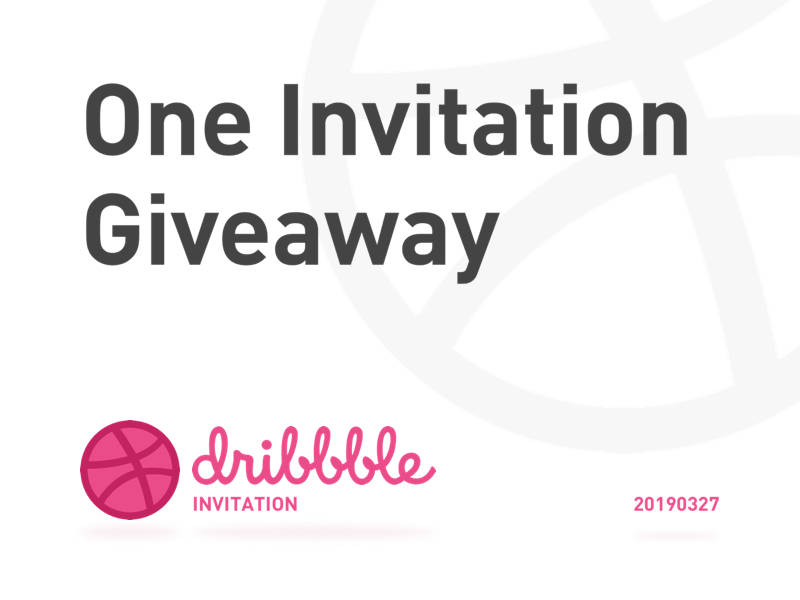 Dribbble Invite animation best shot color design draft dribbble flat giveaway invitation invite logo typography