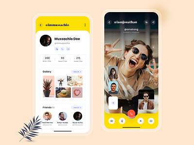 Social Connection Video Calling App calling calling app design friend gay illustraion multiply profile vector art video videocall
