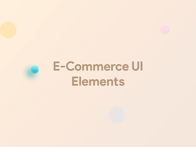 UI Element | e-Commerce animation card ecommerce element gif mobile rebound shot web