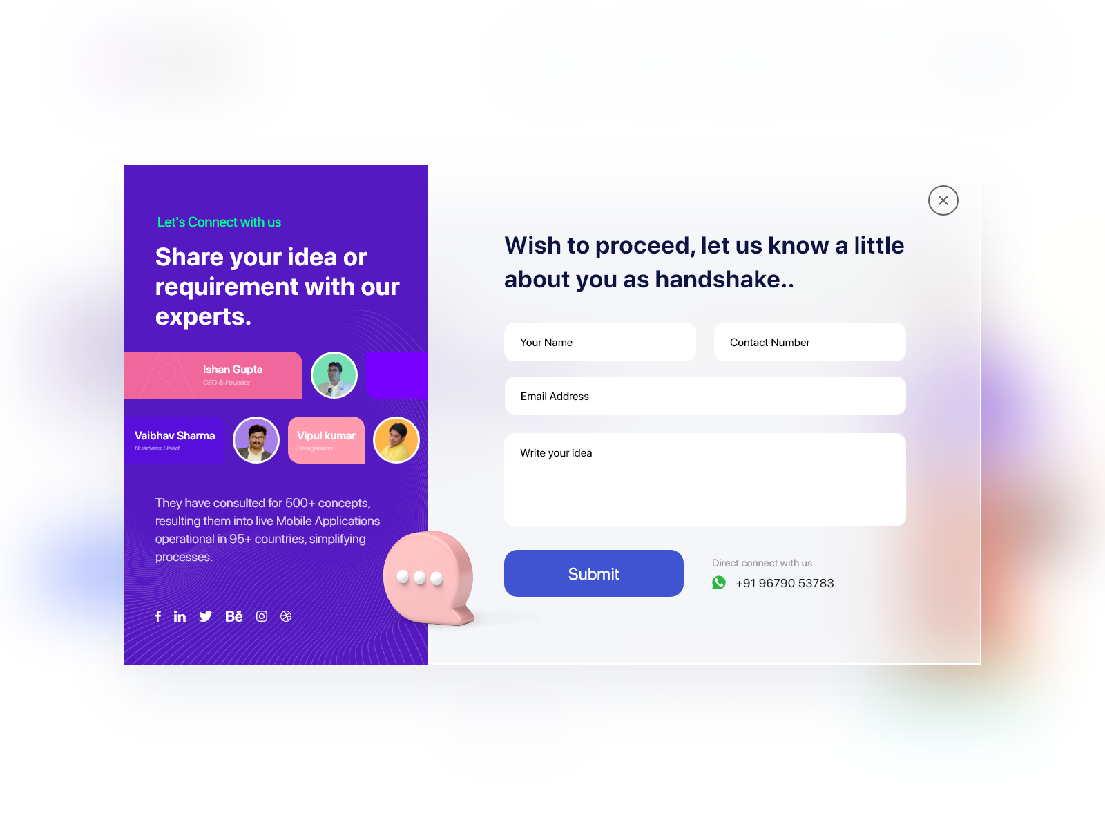 Contact Us Form by Bhanu Pratap Singh on Dribbble