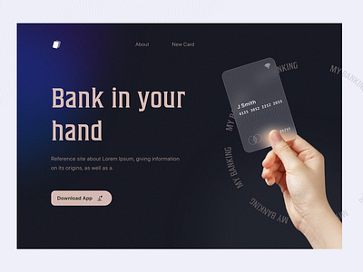 Banking | Landing Page banking card design design dribbble best shot glassmorphism landingpage trending webdesign weeklywarmup