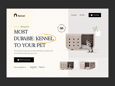 Kennel Header Design🔥 amazon design dogs flipkart graphics hero banner hero section highlight houses pattern shop webdesign