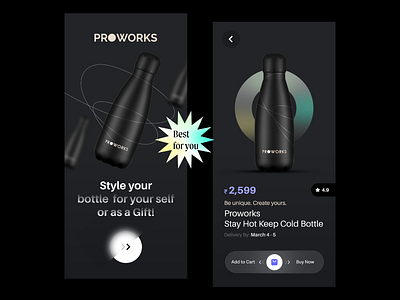 Proworks Bottle- App concept