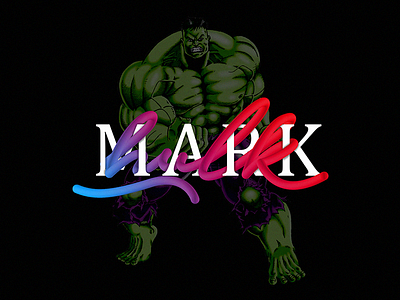 Hulk illustration typography