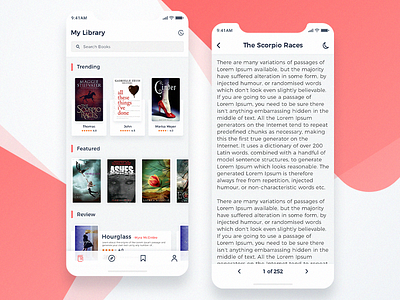 Book Reading Online App UI creativeui graphics uidesign uxdesign