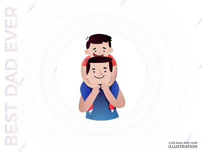 Best Dad Ever 2.5D Illustration 2.5d bestdadever dad fathersday illustration trends