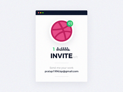 1 Dribbble Invite left creative design invites