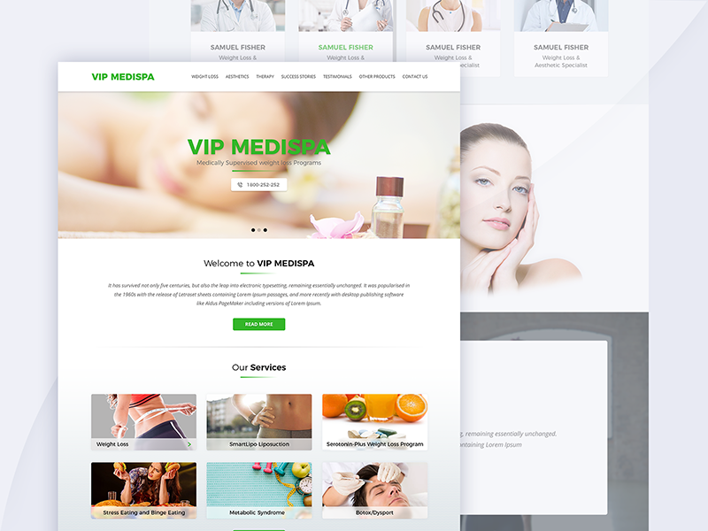 Vip-medispa Landing Page By Bhanu Pratap On Dribbble