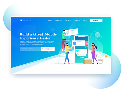 First Look clean creative design graphics illustration landing mobile page uiux vector webdesign