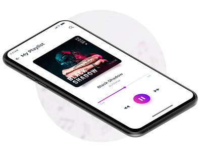 Music App clean creative design minimal music app purple uiux