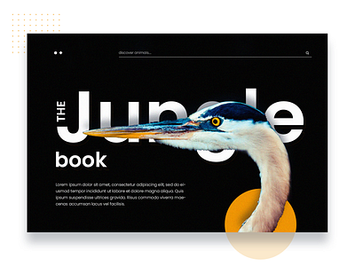 The Jungle book cover banner design banner banners creative design graphics landing page typogaphy uiux