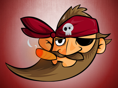 Pirate pirate skull smoke twitter vector
