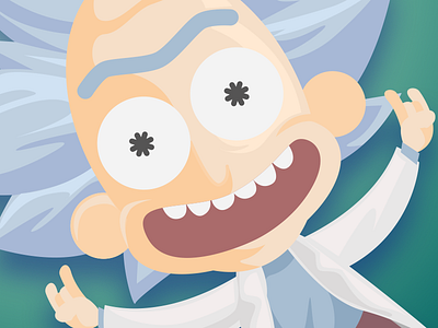 Tinyrick illustration rickandmorty vector