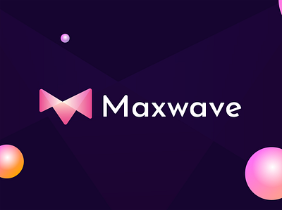Logo Design for a software company "Maxwave". abstract logo ad design branding design graphic design letter logo logo m letter logo m logo modern logo vector