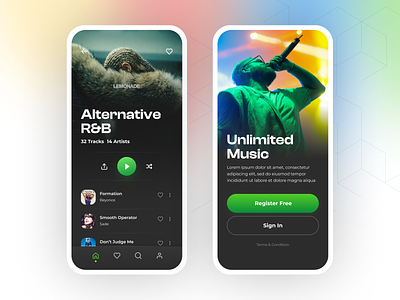Spotify Inspired Music App app clean design mobile music musicapp spotify ui uidesign