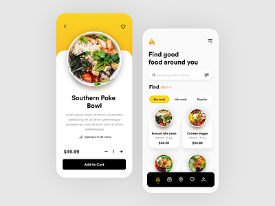 Food App concept animation app food mobile