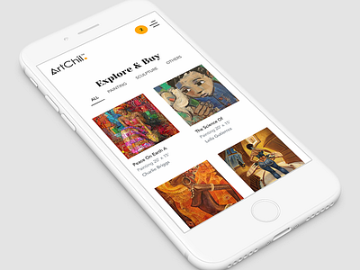 Artchill Mobile art mobile responsive web