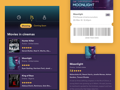 Now Showing cinema dark app movie ticket