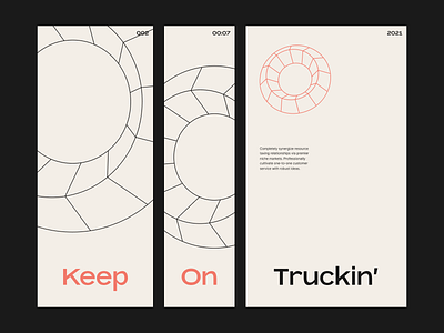 Keep On Truckin' design geometry line poster
