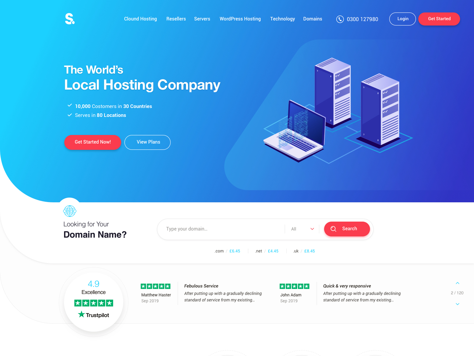 Hosting Company Website Design - V2 by Ahmadullah Emad on Dribbble