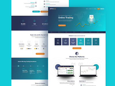 Binary Trading Company - Homepage binary creative design forex trading homepage inovative landing page platform trade trading ux ui website