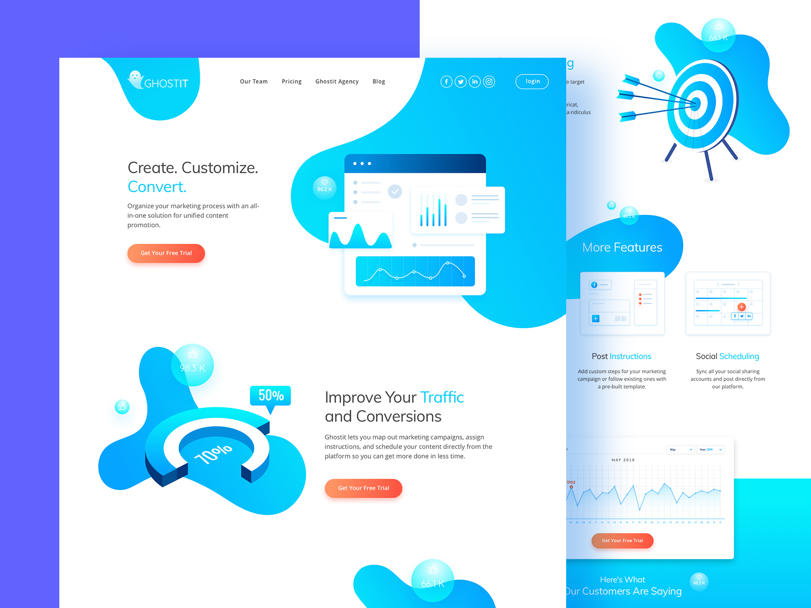 Creative Landing Page Design by Tooba Design on Dribbble