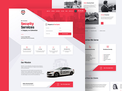 Home Page Design for Security Guard Services beautiful clean creative design guard homepage inovative inspiration landing page modern protection security ux ui website