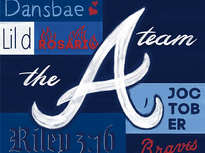 The A Team atl atlanta baseball braves design typography