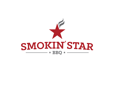 Smokin Star BBQ barbecue bbq identity logo smoke star wordmark