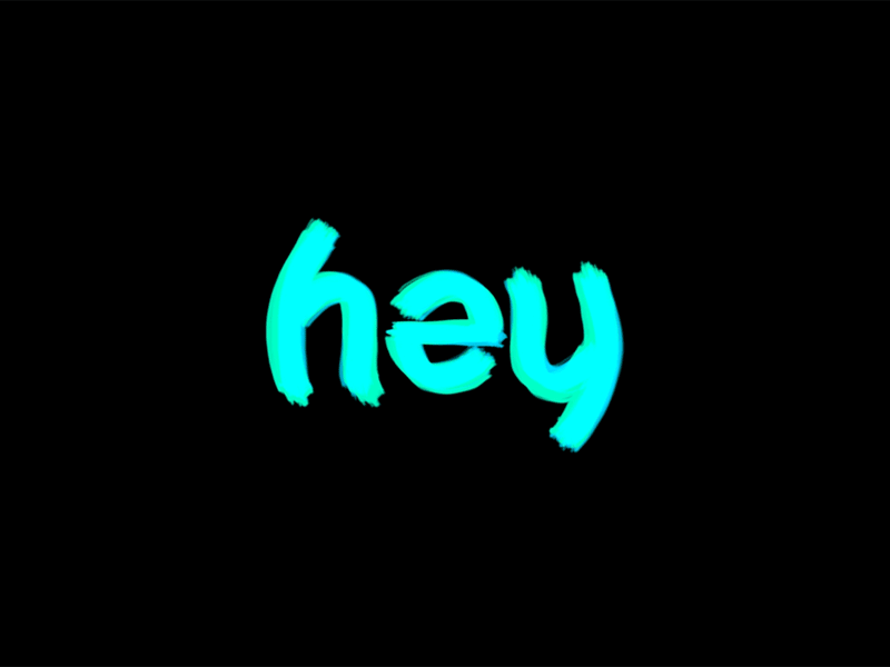 Hey Ambigram ambigram animation cel animation hand drawn hey lettering logo typography