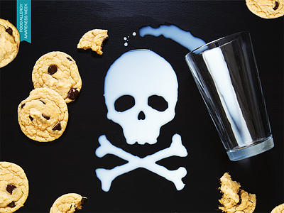Milk Allergy - Skull allergies allergy cookies crossbones food milk skull